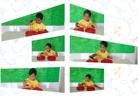 The sponge squeezing activity is a fun and engaging way to develop fine motor skill, Hand-eye coordination in young minds.