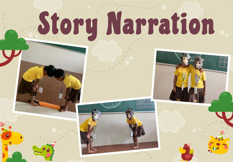 The story of the two silly goats was narrated extraordinarily well by the teacher.