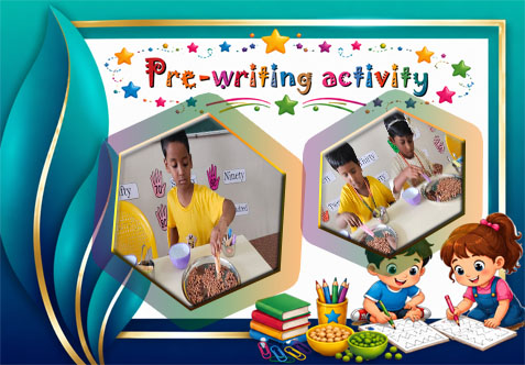 In kindergarten we gave small activity for our children to hold the pencil in right way before started writing. Using clips strengthens finger muscles needed for writing and buttoning. Kids guide the clip to pick chickpeas, syncing eyes and hands.