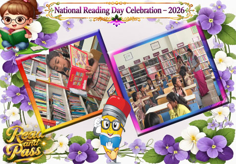 The event began with the formal introduction of the National Reading Day Oath to highlight the value of reading. A thematic display board was set up in the school lobby, which received positive responses from staff and students. Subsequently, the entire school community undertook the Reading Day Pledge, pledging to nurture consistent reading practices.