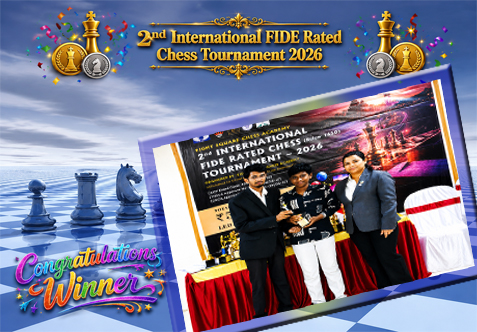 We are proud to congratulate Master Nandha Kumaran M of Class IX-E, Senthil Matric Higher Secondary School, Adhiyamankottai, Dharmapuri for his outstanding achievement. He clinched  4th Place in the 2nd International FIDE Rated Chess Tournament 2026 [Below 16-50 Category], organized by Eight Square Chess Academy, Chennai, held on 4th July 2026.